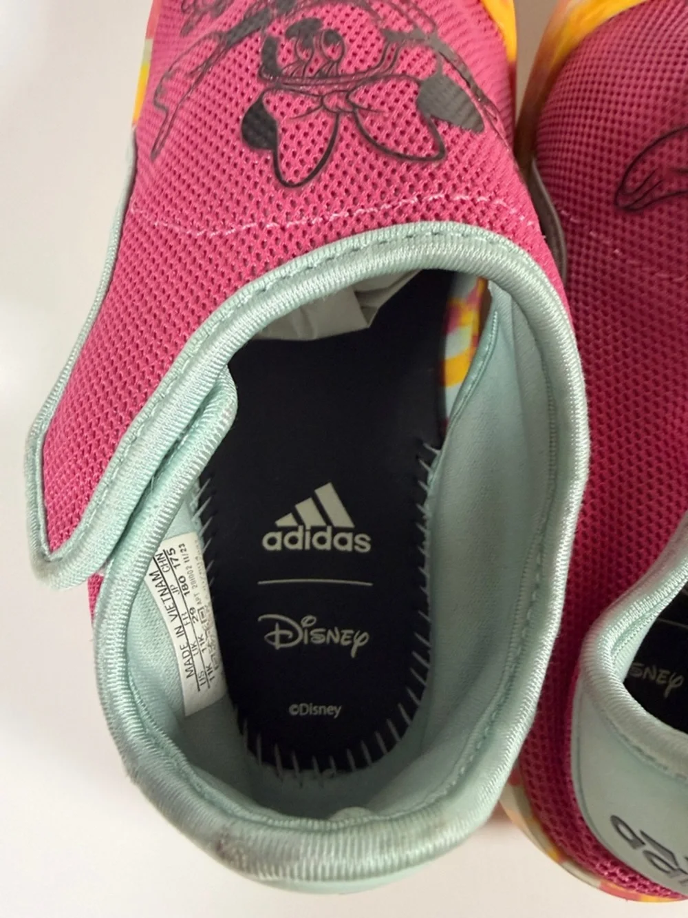 Adidas Disney Minnie Mouse Water Shoes Girls Pink Slip On Beach Size 11